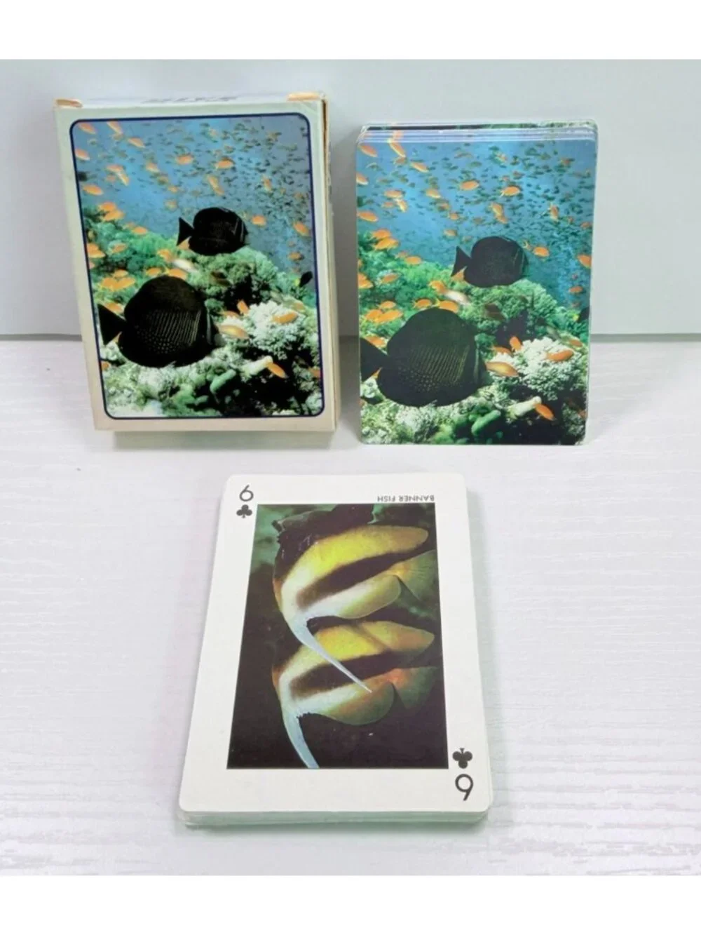 Vintage Ocean Playing Cards Deck Dive The Red Sea Colorful Fish Prints Complete